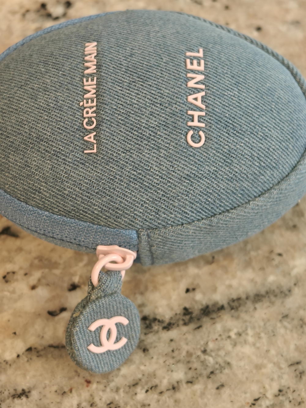 CHANEL La Crème Main Denim Cosmetic Pouch - NEW - Picture 2 of 6